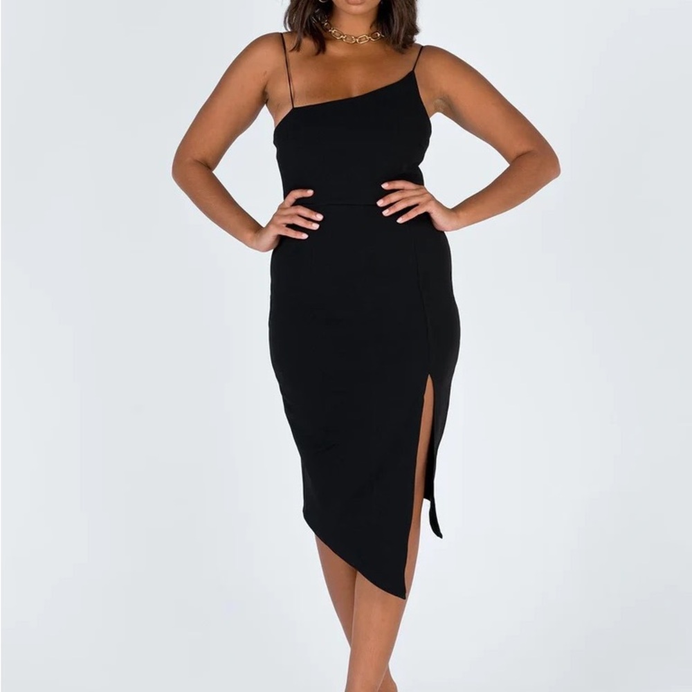 NWT PRINCESS POLLY AERO BLACK MIDI DRESS